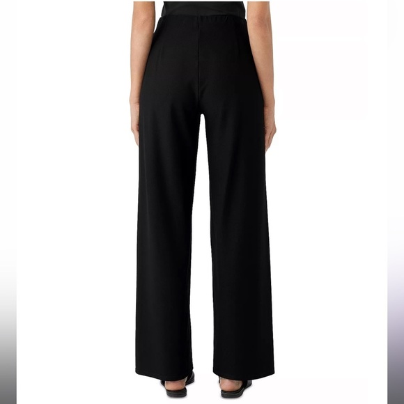 Eileen Fisher Italian Fabric Wide Leg Pull On Pants - Picture 2 of 10